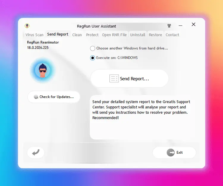 RegRun Reanimator free for windows